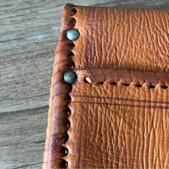 Vintage leather letter pouch - Picture 6 of 13